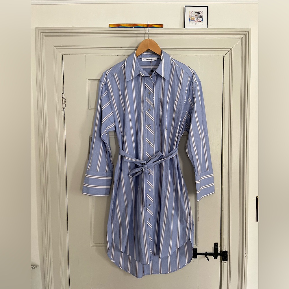 NWT Co’Couture Argan Vesa Shirt Dress, Small, Light Blue